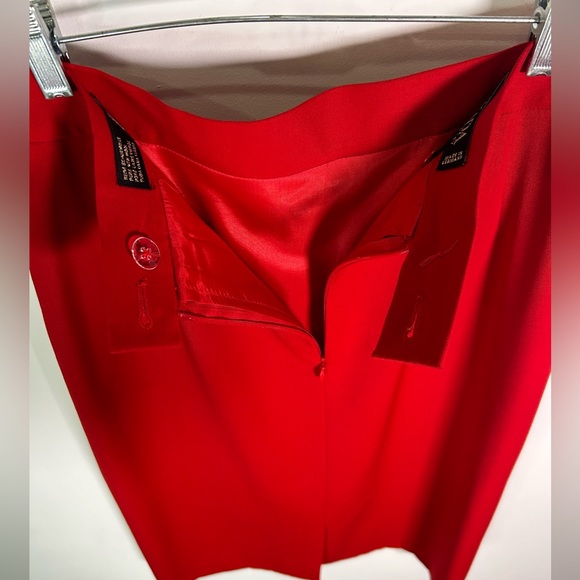 ❤️ Vintage Escada Red Wool Pencil Skirt Women’s Size 6 - Picture 4 of 9